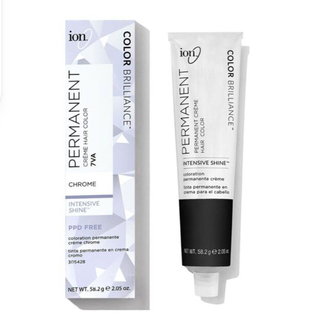 2 Ion Color Brilliance Permanent Creme Hair Color 7VA Chrome 2 Pk